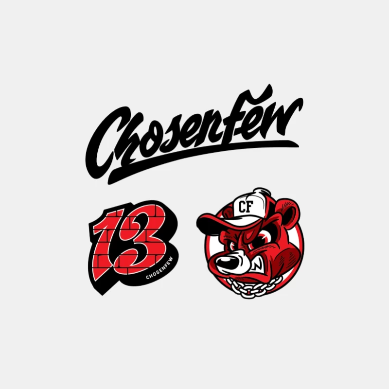 Aggressiver Bär, Graffiti, Chosen Few Herren Tanktops