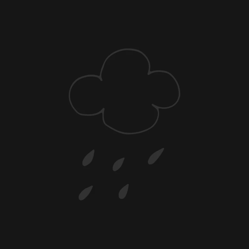 Icône de pluie simple Homme Manches Longues T-Shirt
