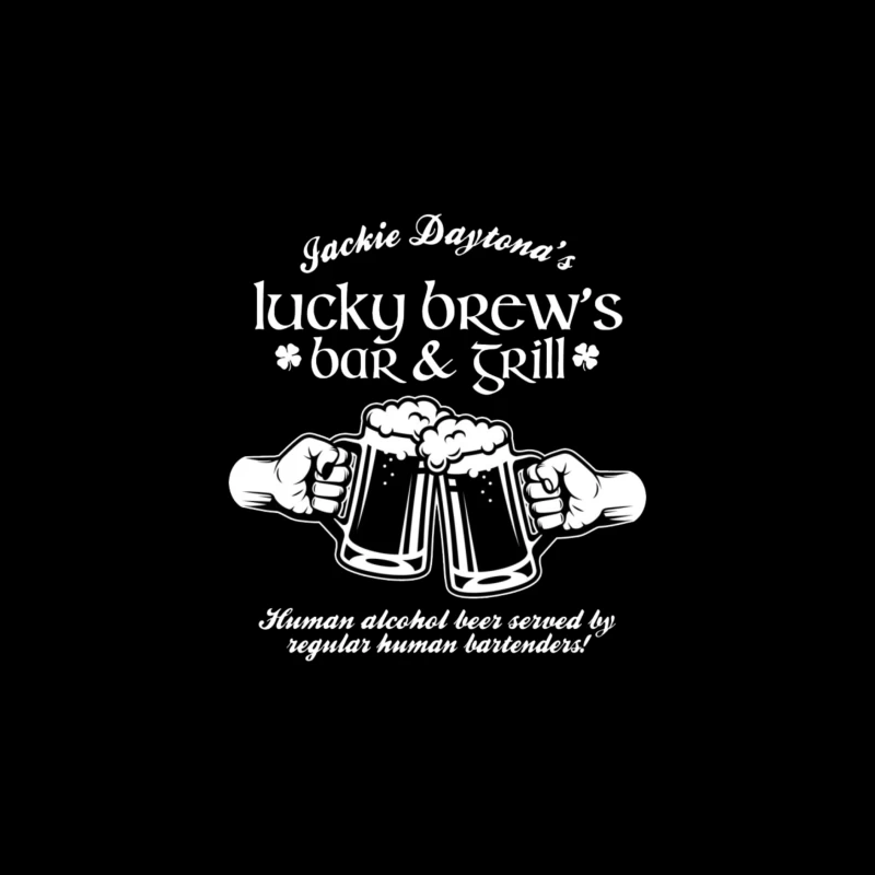 Lucky Brew's Bar and Grill Throw Pillow
