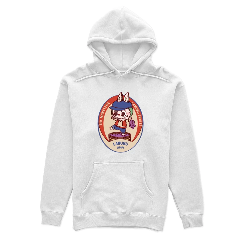 Labubu Traubenmonster Illustration Damen Pullover Hoodie