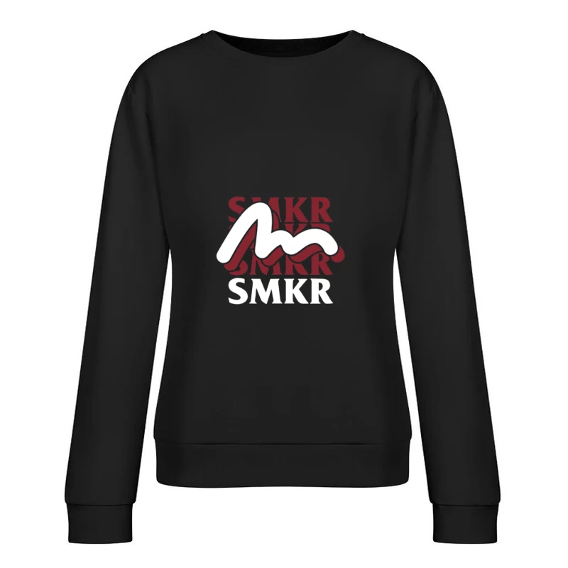 Logo SMKR avec lettre stylisée Femme Sweat-shirt à enfiler