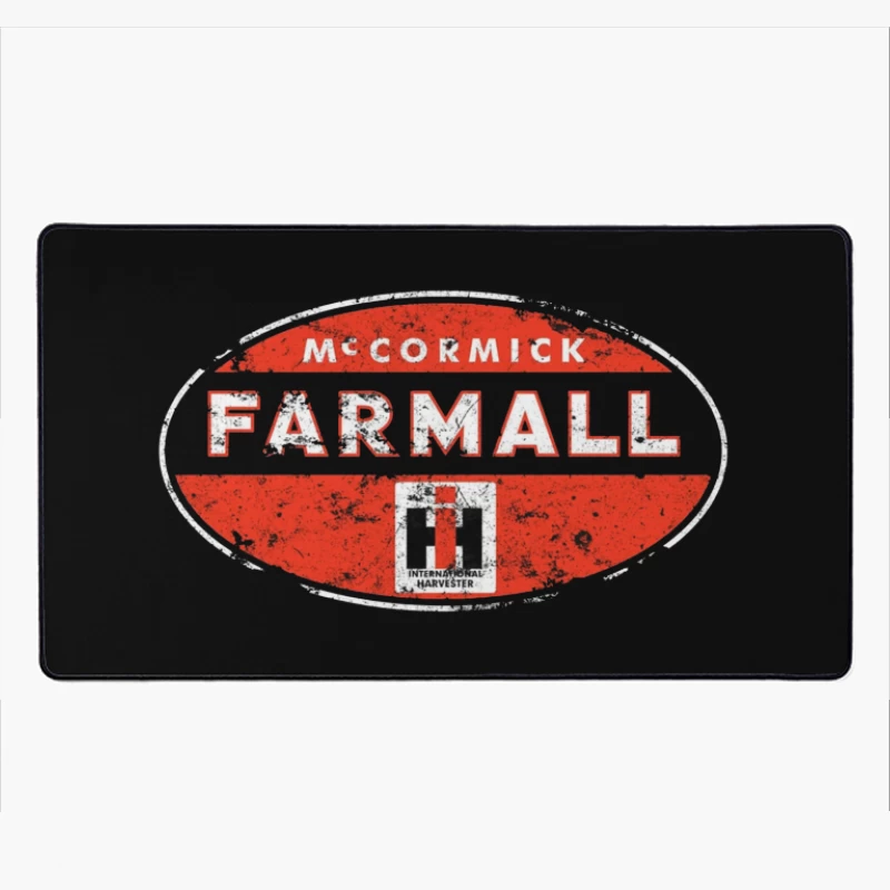 Vintage McCormick Farmall International Harvester Logo Desk Mat