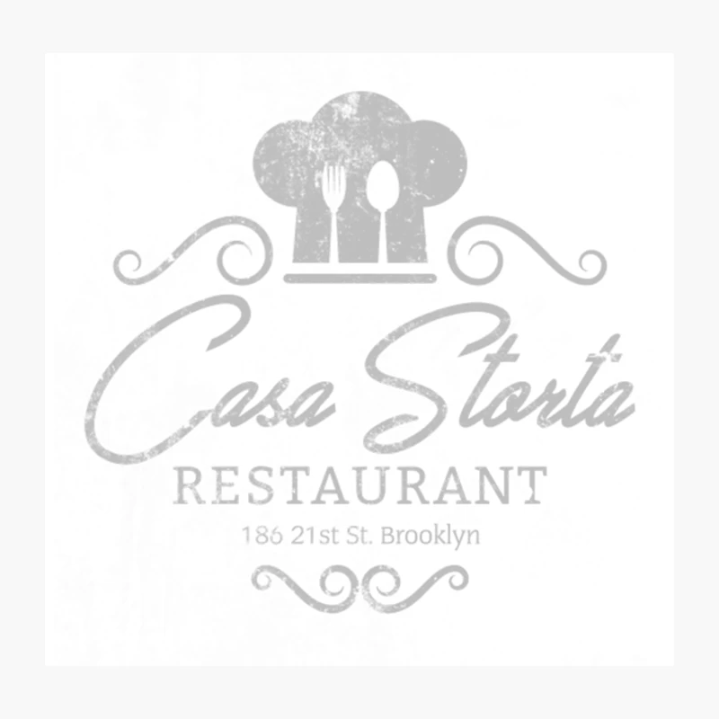 Casa Storta Restaurant, distressed Throw Pillow