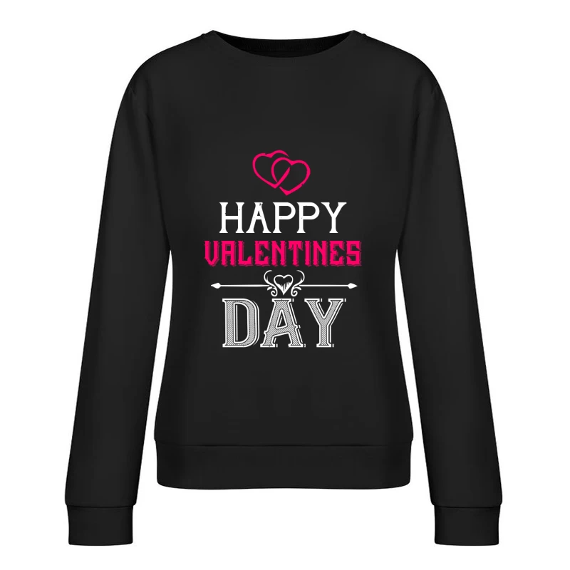 Carte de Saint-Valentin avec coeurs Femme Sweat-shirt à enfiler