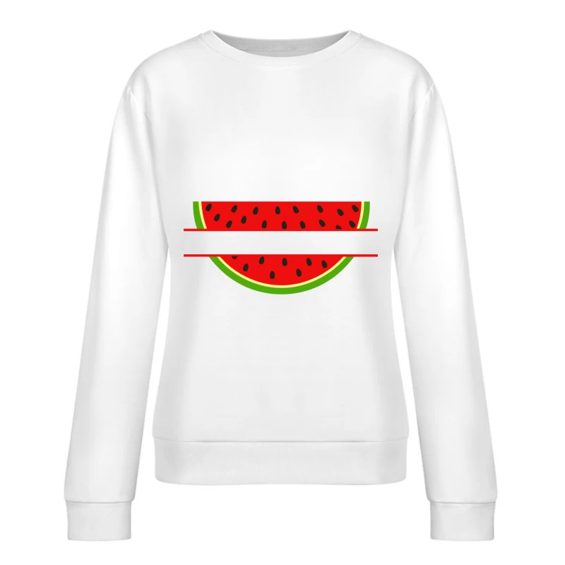 Logo de pastèque coloré et moderne Femme Sweat-shirt à enfiler