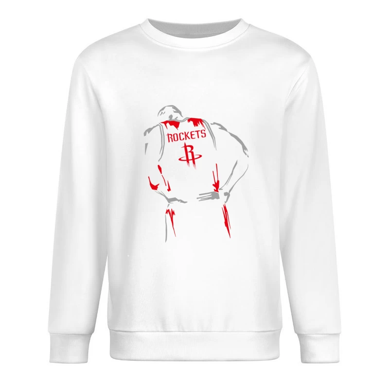 Basketballspieler im Rockets-Trikot Herren Pullover Sweatshirt
