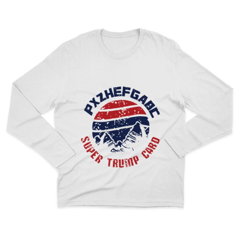 Berg, Super Trumpf Karte, Grafikdesign Herren Langarm T-Shirt