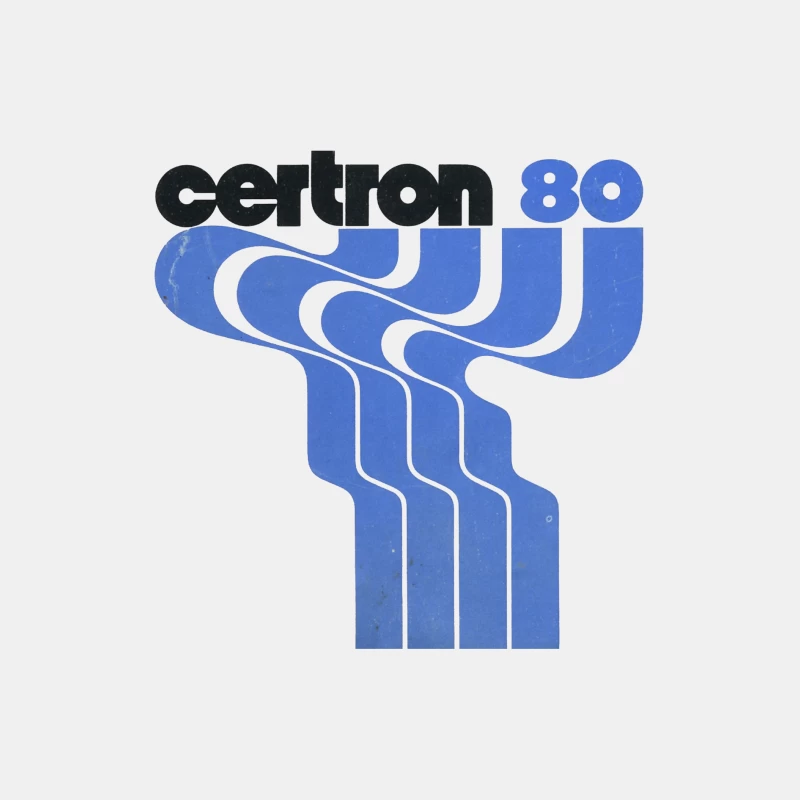 Vintage Certron 80 Blue Wave Logo Design Male Tank Top