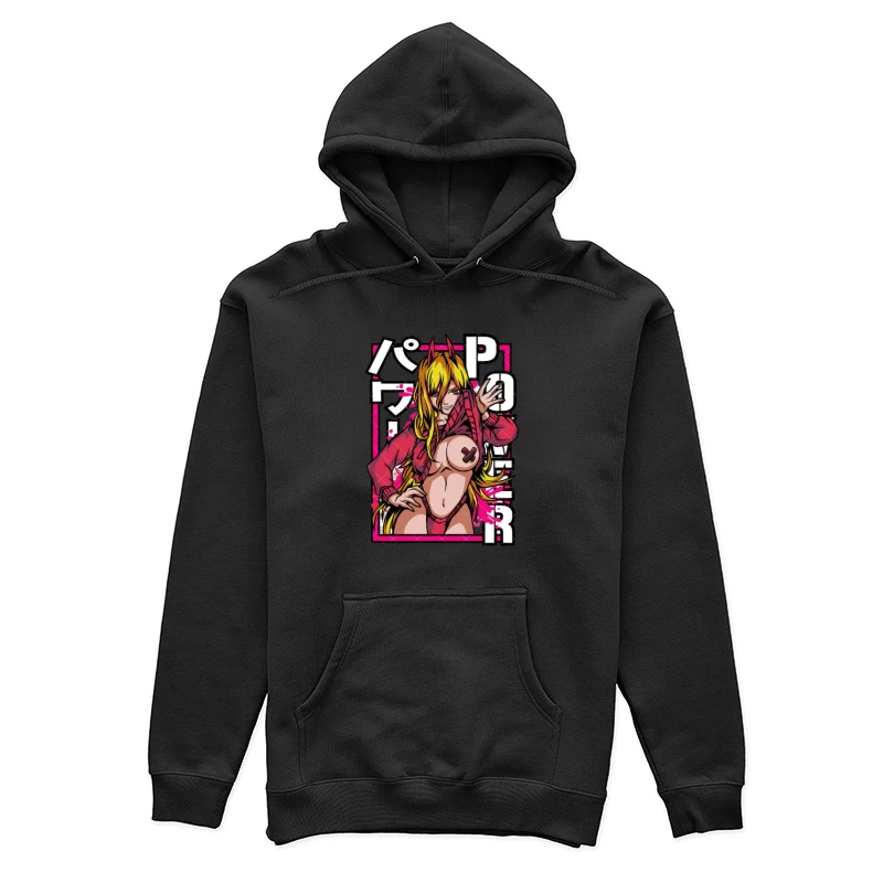 Anime Charakter in Rot mit Hörnern Damen Pullover Hoodie