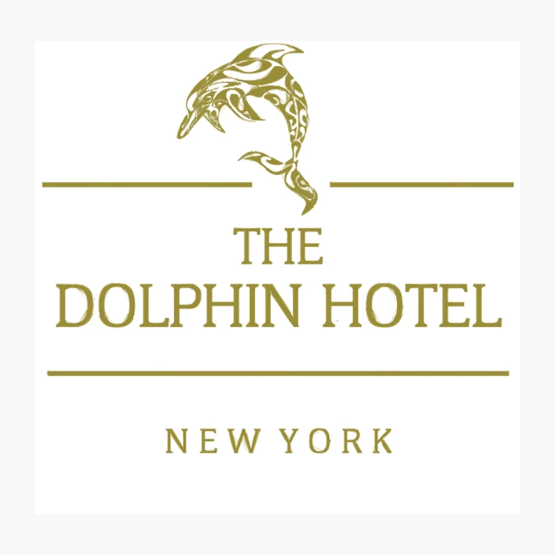 The Dolphin Hotel Throw Pillow