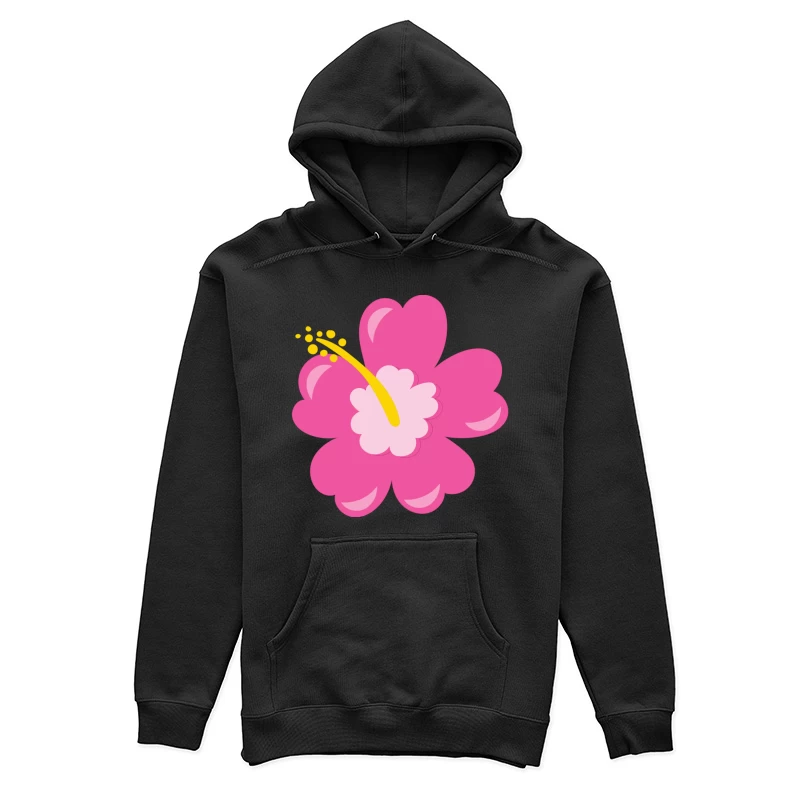 Fleur stylisée rose vif Femme Sweat à capuche
