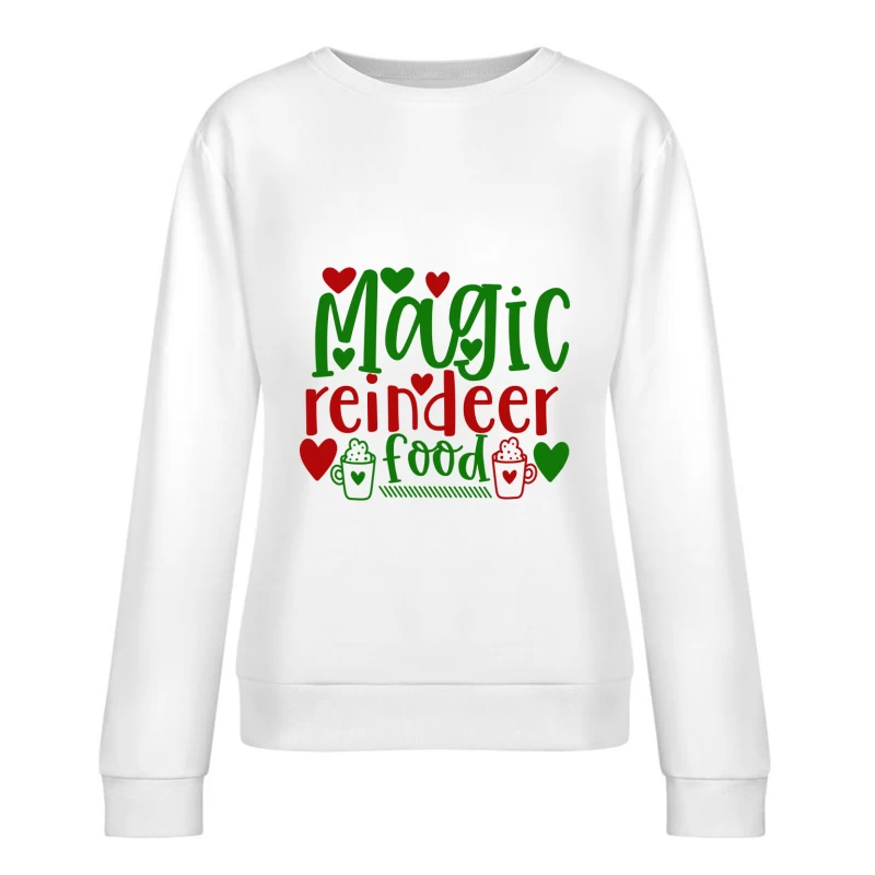 Conception de nourriture magique pour rennes Femme Sweat-shirt à enfiler