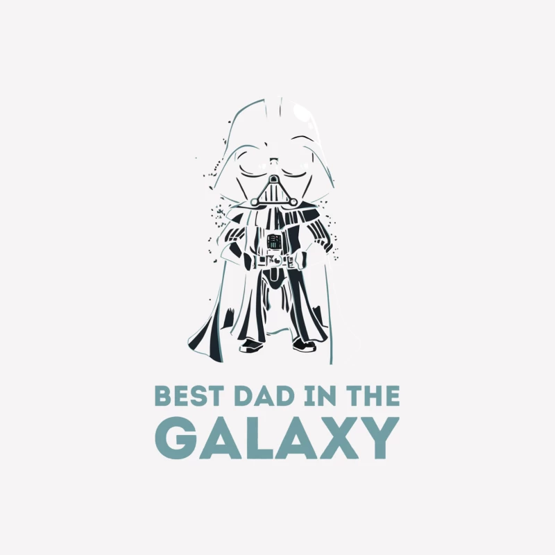 Star Wars-Inspired "Best Dad in the Galaxy" Darth Vader Illustration Female T-Shirt