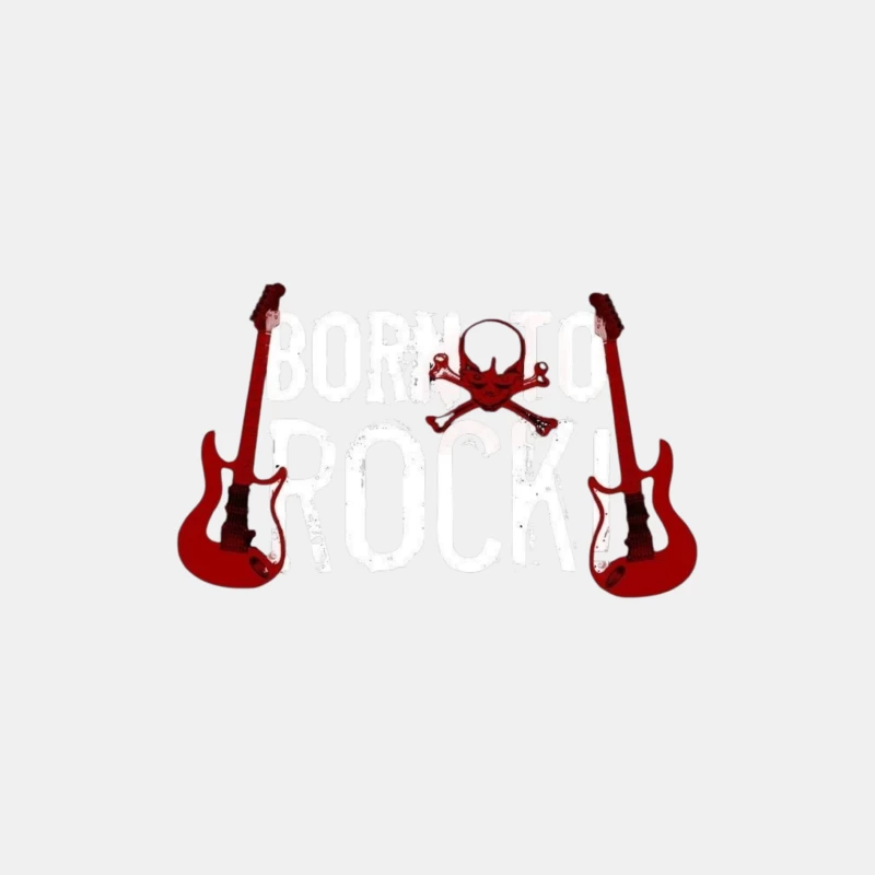 Rock Music Design Featuring Guitars and Skull Male Tank Top