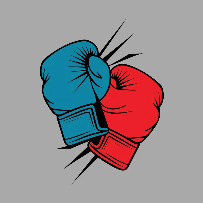 Gants de boxe rouge et bleu Homme Sweat à capuche