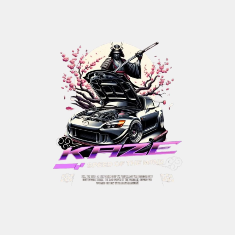 Samurai Warrior Honda S2000 with Cherry Blossoms in Anime Style Male Tank Top