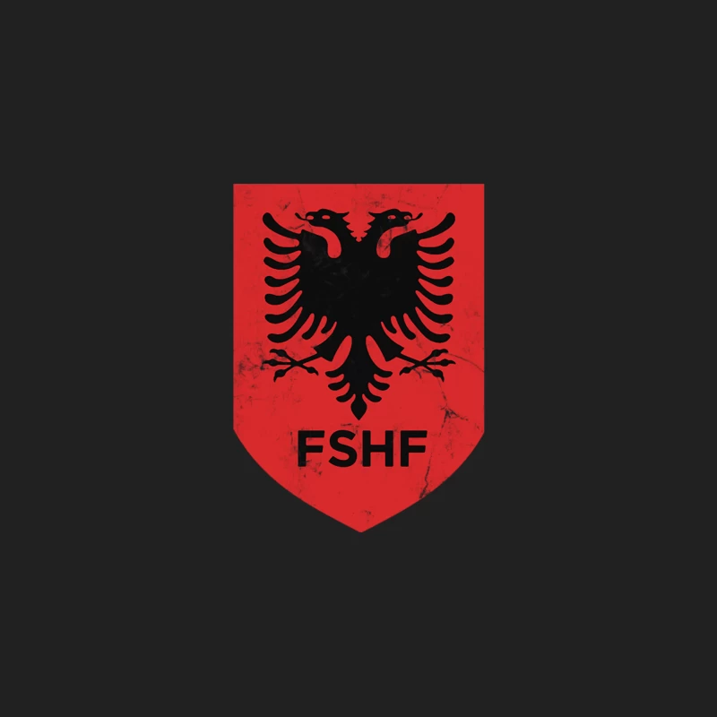 Albanian National Football Team Emblem with Double-Headed Eagle Bucket Hat