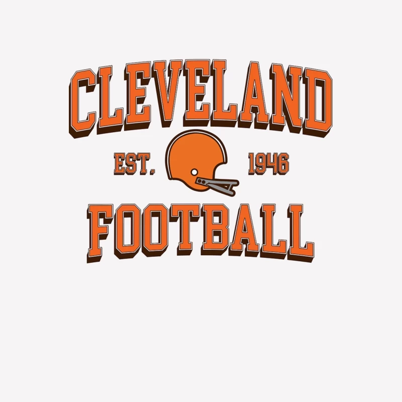 Cleveland Browns NFL Football Team Vintage Logo Est. 1946 Male T-Shirt