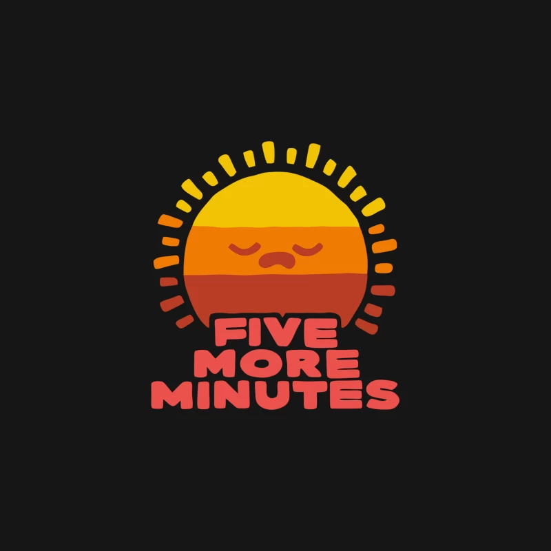 Sleepy Sun Asks for Five More Minutes Desk Mat