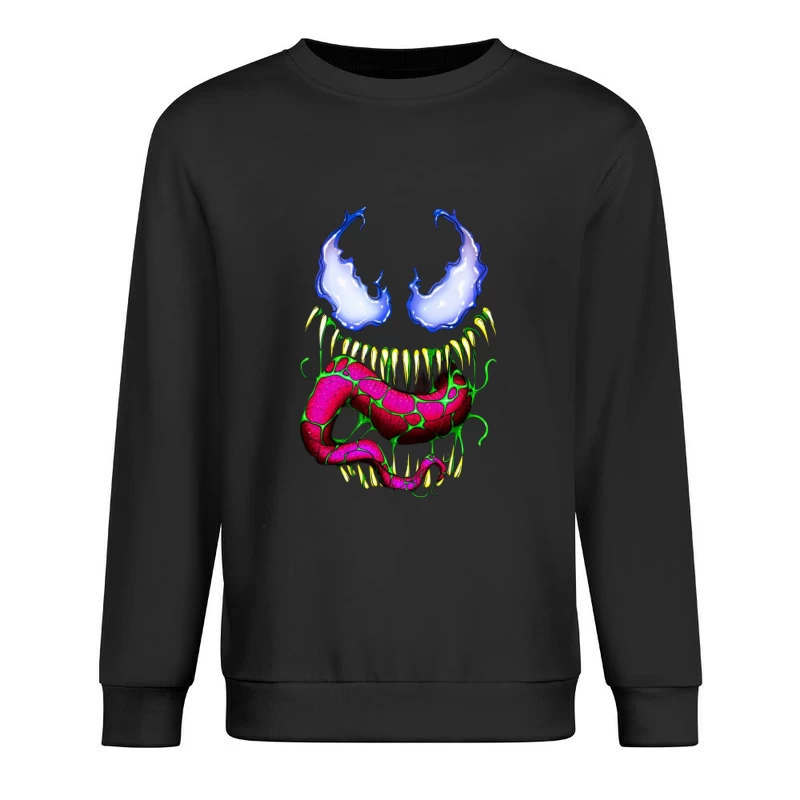 Vibrant Comic Monster Art Male Pullover Sweatshirt
