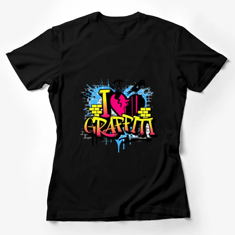 Ich liebe Graffiti Design Damen T-Shirt