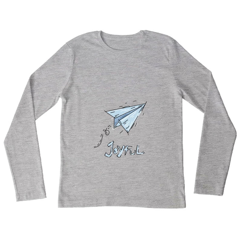 Papierflieger Freude Design Damen Langarm T-Shirt