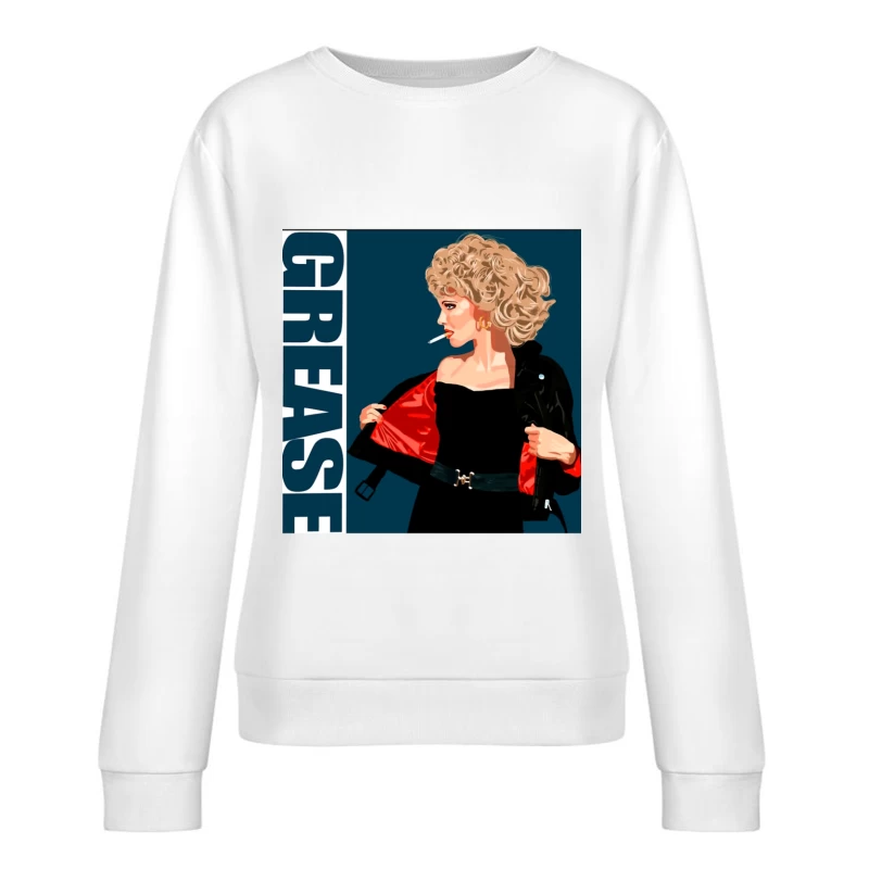 Vintage-Style Movie Musical Fashion Illustration Female Pullover Sweatshirt