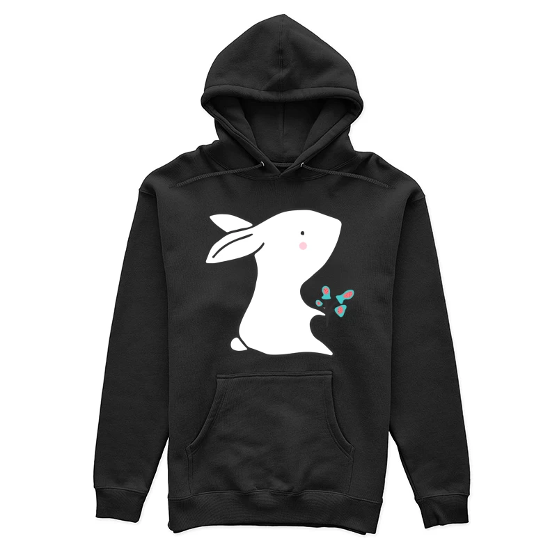 Lapin mignon avec fleurs Femme Sweat à capuche