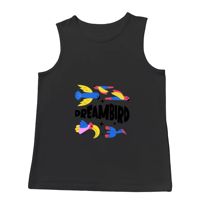 Farbenfrohe Traumvögel Illustration Herren Tanktops