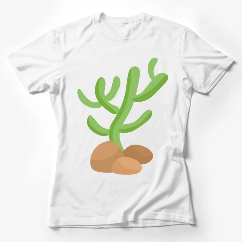 Illustration de cactus sur des rochers Femme T-Shirt