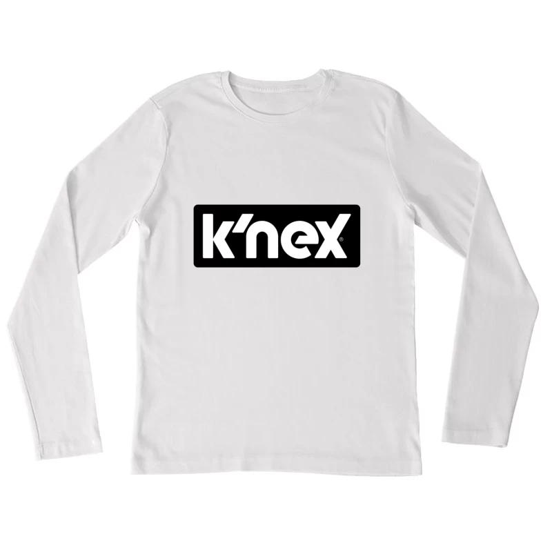 K'NEX Construction Toys Brand Logo in Black and White Female Long Sleeve T-Shirt