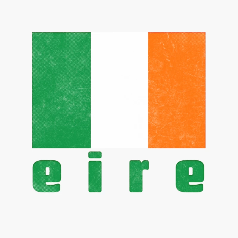 Eire  Irish Flag Retro Style Design Cotton Tote Bag