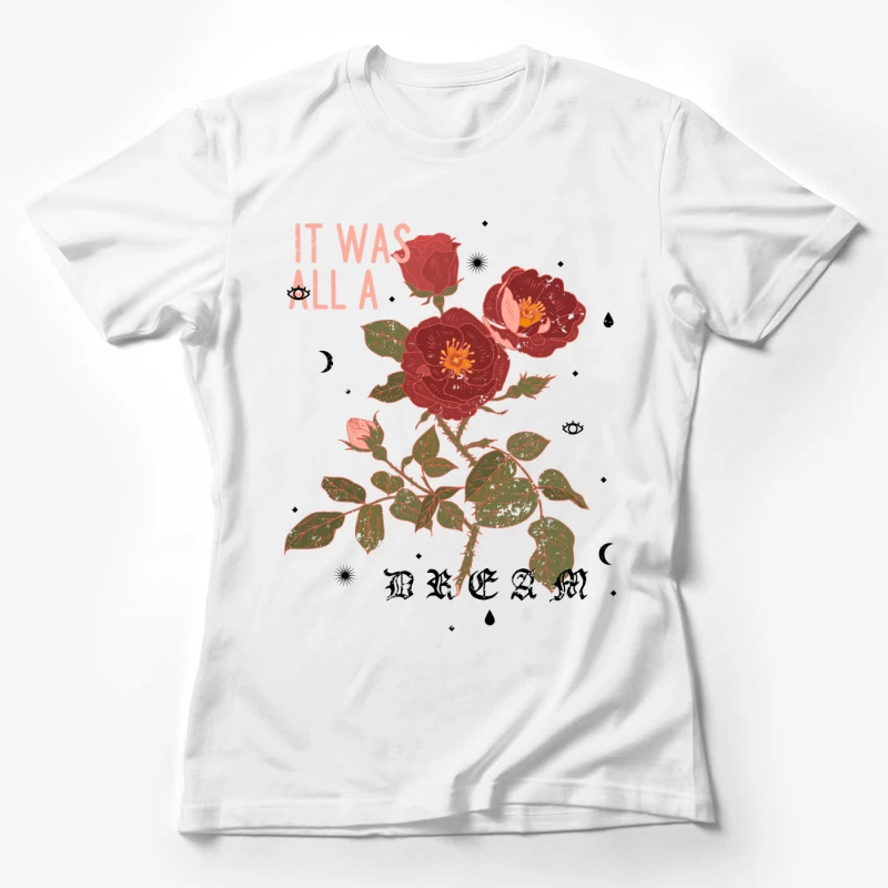 Fleurs de Rêve sur Fond Blanc Femme T-Shirt