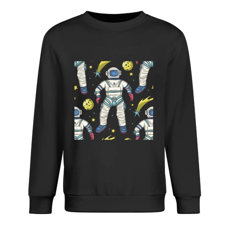 Astronautenmuster im Weltraum Herren Pullover Sweatshirt