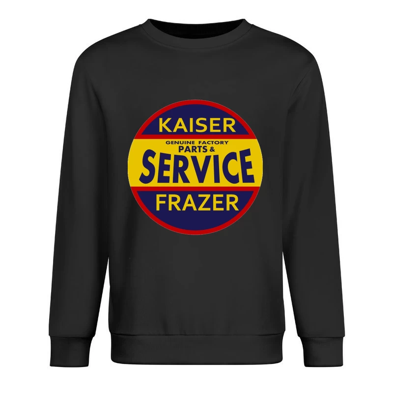 Vintage Kaiser Frazer Automotive Service and Parts Dealership Sign Male Pullover Sweatshirt