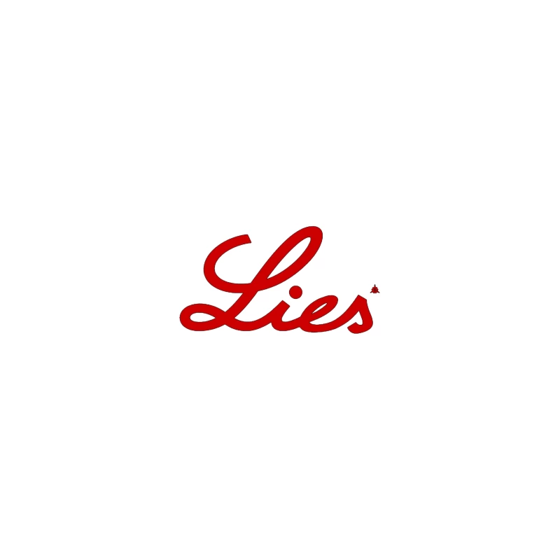 Red Cursive "Lies" Typography Logo iPhone Case