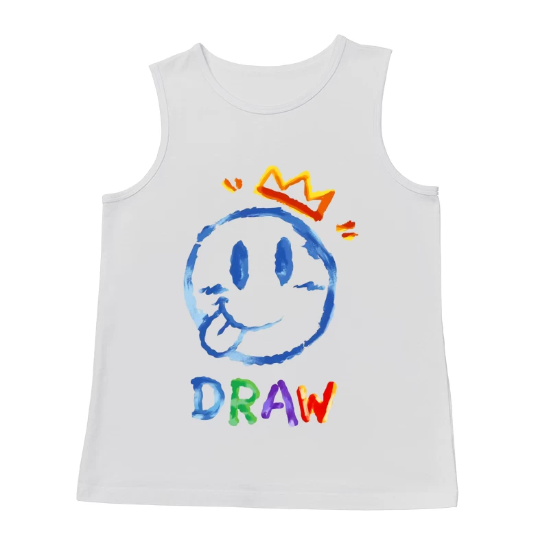 Lächelndes Gesicht mit Krone Herren Tanktops