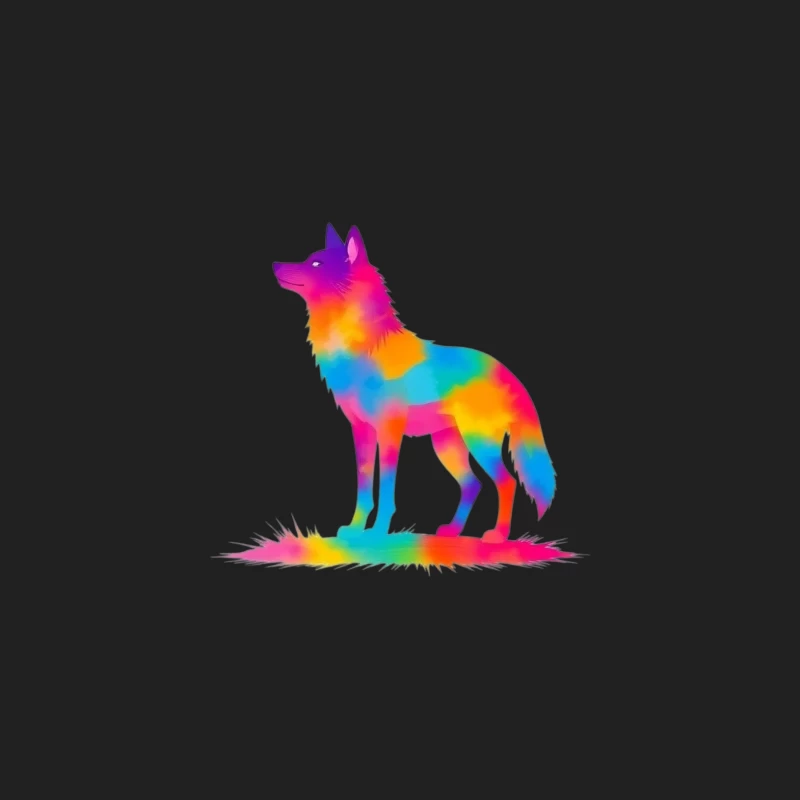 Colorful Unicorn Silhouette Illustration Bucket Hat