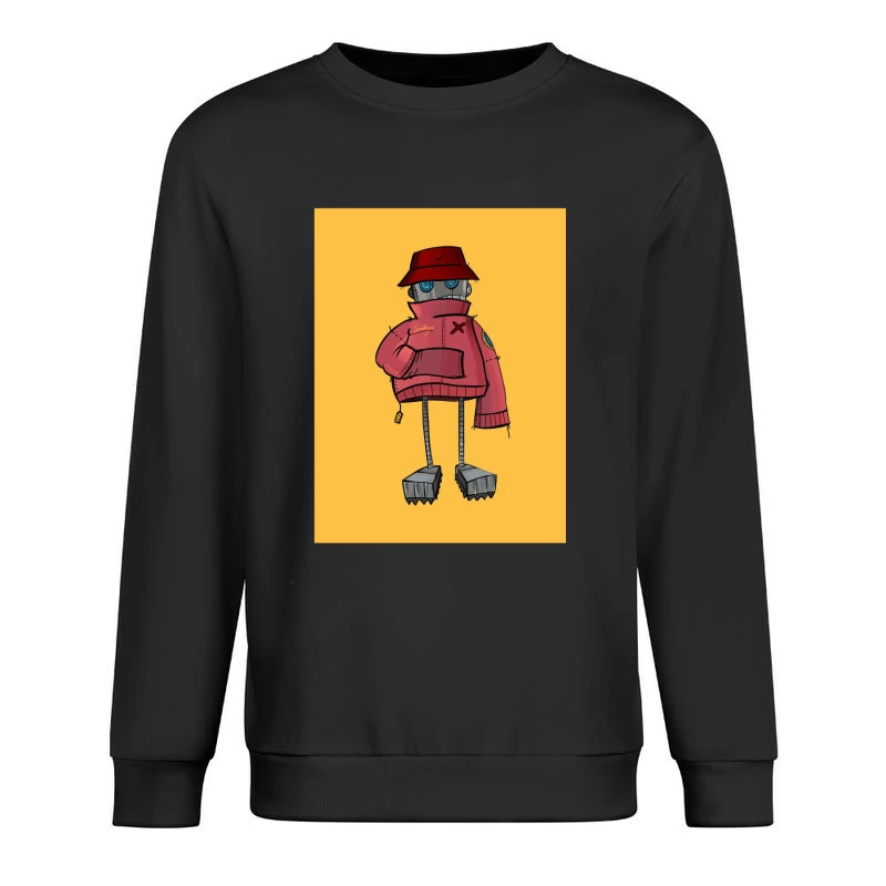 Robokite in Red Hoodie Male Pullover Sweatshirt