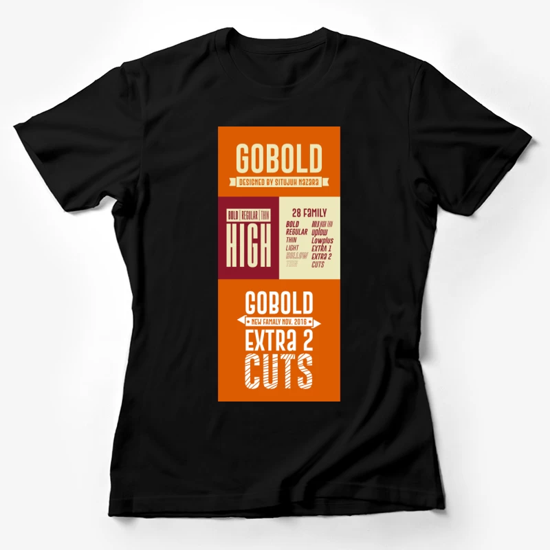 Typographie rétro GoBold Femme T-Shirt