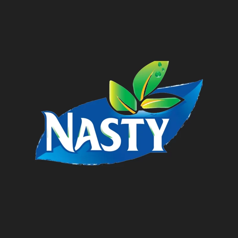 Nasty Brand Logo with Blue Banner and Green Leaf Emblem Bucket Hat