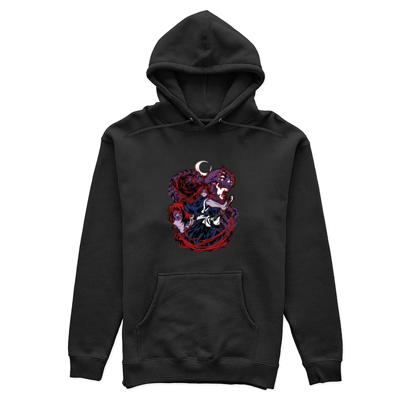 Anime-Krieger mit Dämonen und Schwert Damen Pullover Hoodie