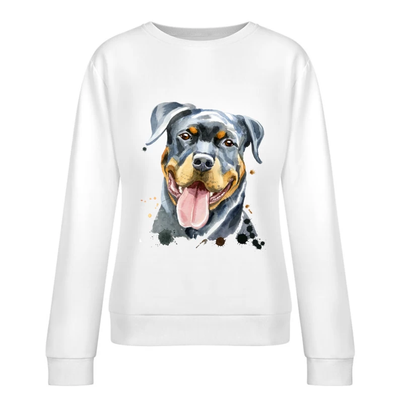 Portrait artistique de Rottweiler Femme Sweat-shirt à enfiler