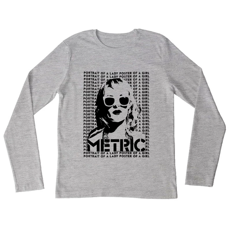 Metric Portrait Of A Lady Female Long Sleeve T-Shirt