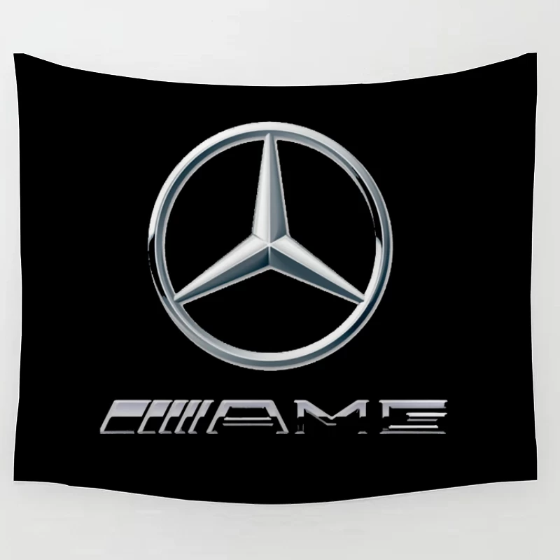 Mercedes-Benz AMG Logo - Premium German Automotive Brand Symbol Tapestry