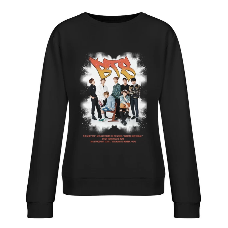 BTS: Popular K-Pop Boy Band from South Korea Female Pullover Sweatshirt