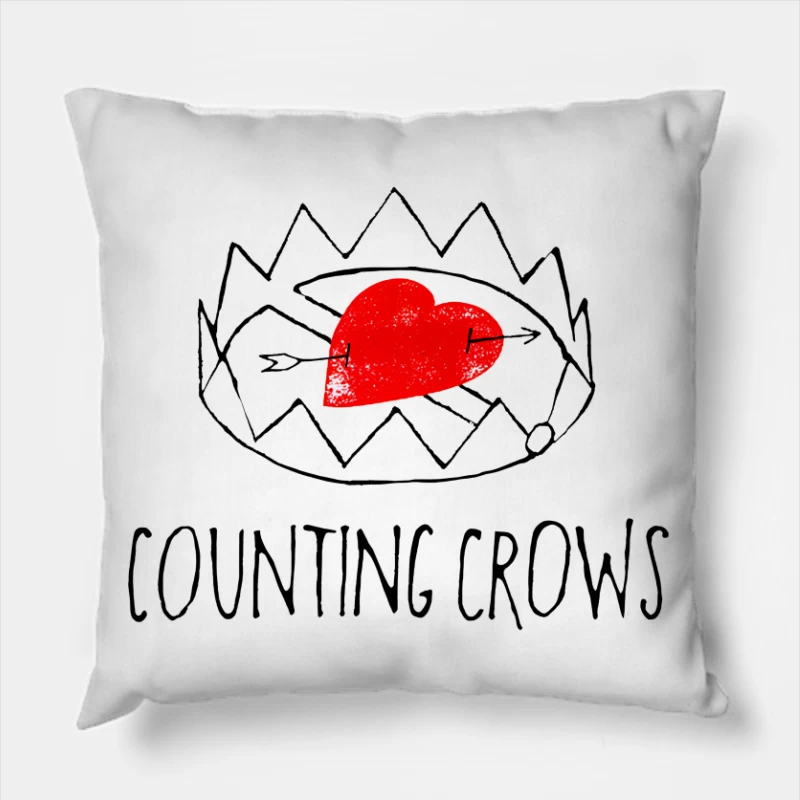 Counting Crows White Love Trap Throw Pillow