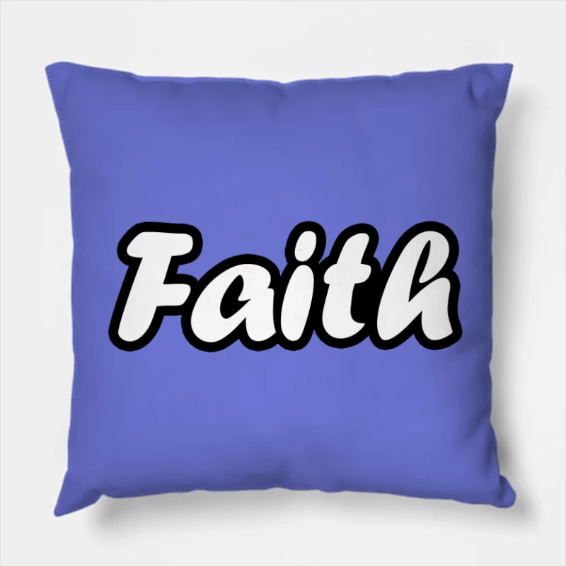 Word Art: Faith Throw Pillow