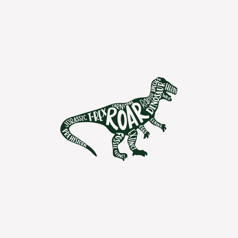 Dinosaure en typographie Femme T-Shirt