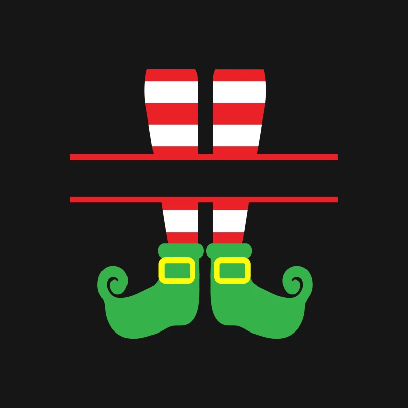 Jambes de lutin avec chaussettes rayées Femme T-Shirt